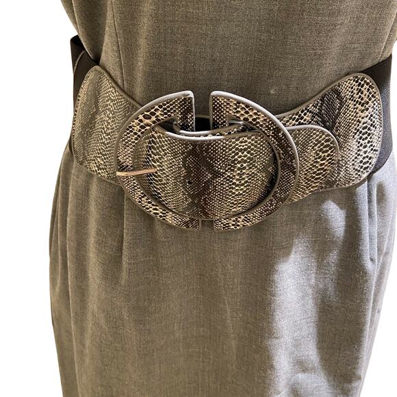 Antonio Melani ANIKA Belted Sheath Gray Dress, Sz 8 - Picture 4 of 9